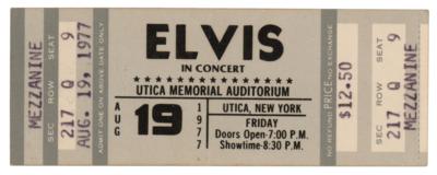 Lot #738 Elvis Presley 1977 Post-Mortem Ticket