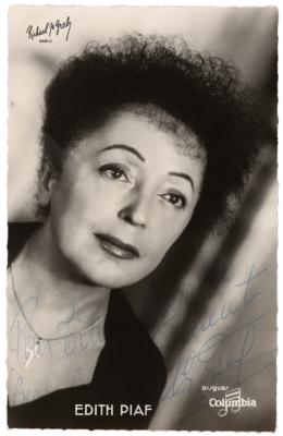 Lot #658 Edith Piaf Signed Photograph - Image 1