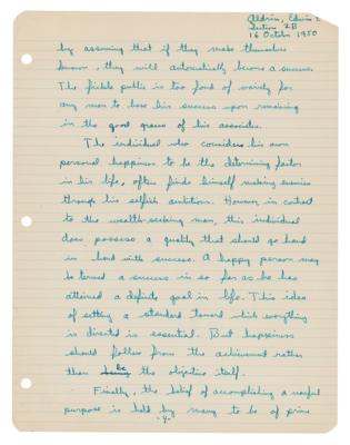 Lot #339 Buzz Aldrin Handwritten and Signed Homework - Image 4