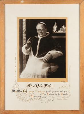 Lot #127 Pope Pius XI Signed Apostolic Benediction - Image 2
