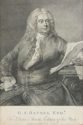 Lot #599 George Frideric Handel Engraving - Image 1