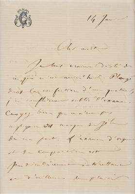 Lot #618 Camille Saint-Saëns Autograph Letter Signed - Image 2