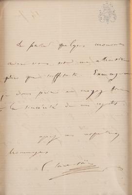 Lot #618 Camille Saint-Saëns Autograph Letter Signed - Image 3