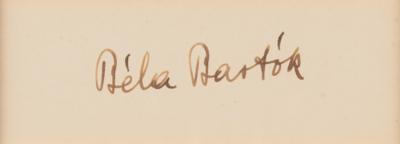 Lot #589 Bela Bartok Signature - Image 2