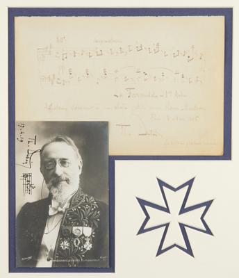 Lot #596 Theodore Dubois Autograph Musical Quotation Signed and Signed Photograph - Image 2