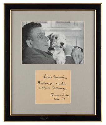 Lot #611 Francis Poulenc Signature