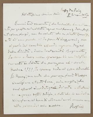 Lot #555 Gioachino Rossini Autograph Letter Signed - Image 2