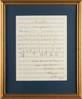 Lot #551 Francis Poulenc Autograph Musical Quotation Signed - Image 2