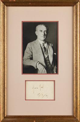 Lot #615 Maurice Ravel Signature - Image 1