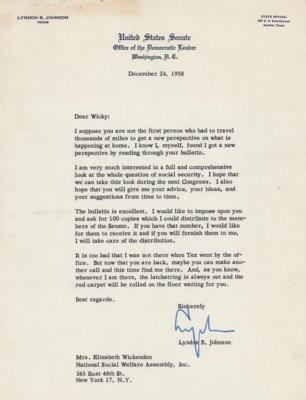 Lot #68 Lyndon B. Johnson Typed Letter Signed