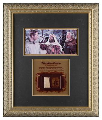 Lot #835 Charlton Heston Screen-Worn Ben-Hur Robe Swatch - Image 1