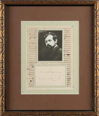 Lot #545 Claude Debussy Signature