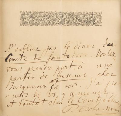 Lot #557 Pyotr Ilyich Tchaikovsky Autograph Letter Signed - Image 2