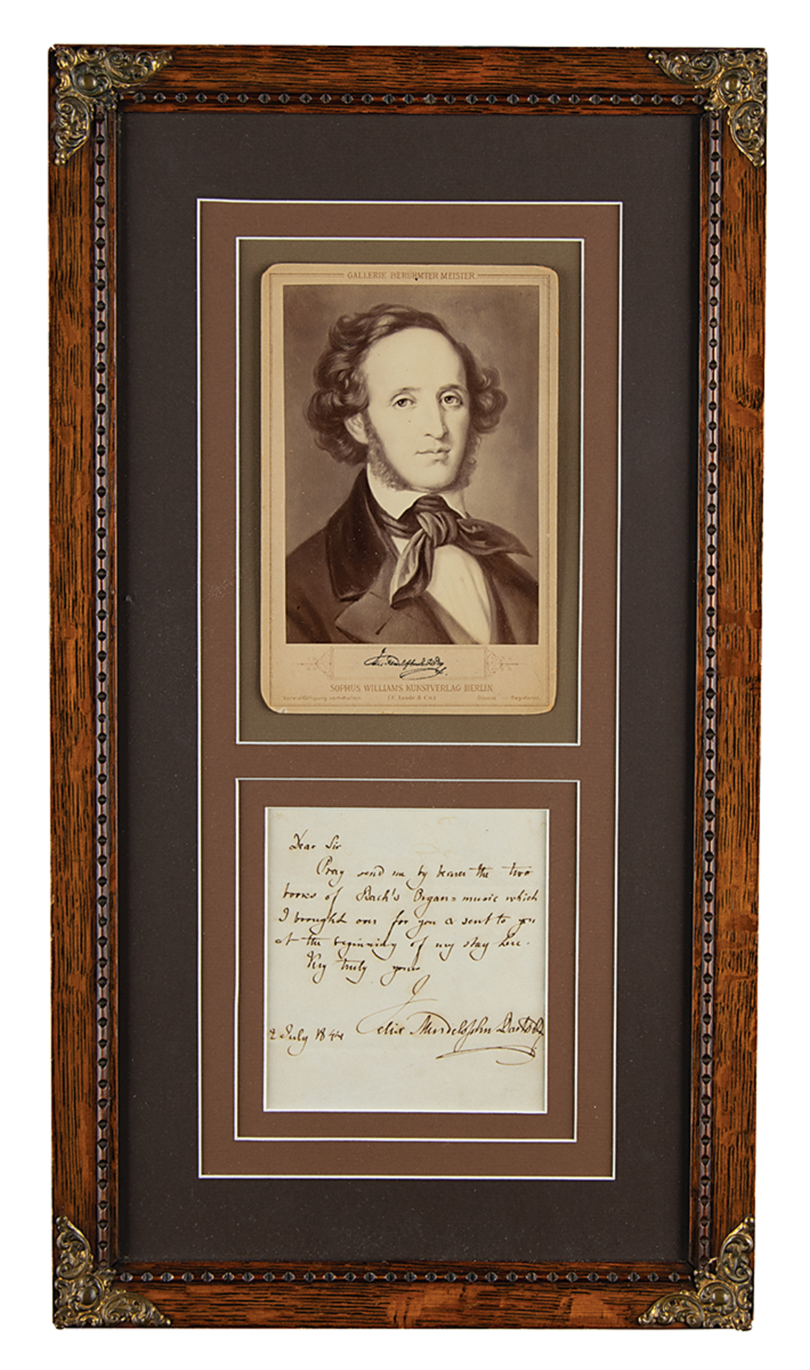 Felix Mendelssohn-Bartholdy Autograph Letter Signed | RR Auction