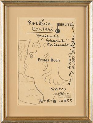 Lot #522 Jean Cocteau Original Sketch - Image 2