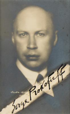 Lot #553 Sergei Prokofiev Signed Photograph