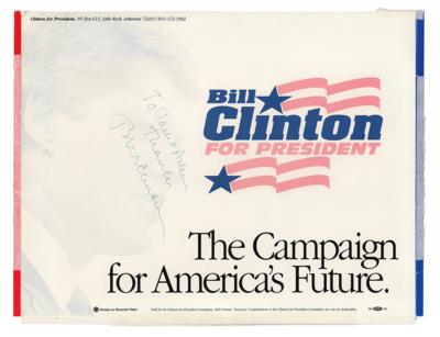 Lot #42 Bill Clinton Signed Campaign Envelope - Image 1