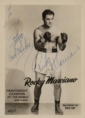 Lot #901 Rocky Marciano Signed Photograph