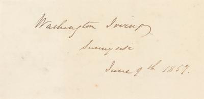 Lot #528 Washington Irving Signature - Image 1