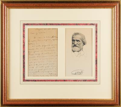 Lot #558 Giuseppe Verdi Autograph Letter Signed - Image 1