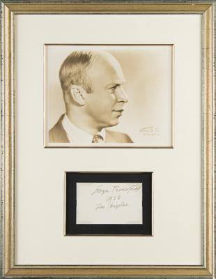 Lot #613 Sergei Prokofiev Signature