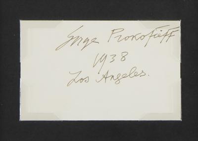 Lot #613 Sergei Prokofiev Signature - Image 2