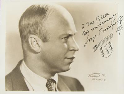 Lot #552 Sergei Prokofiev Signed Photograph and Program - Image 2