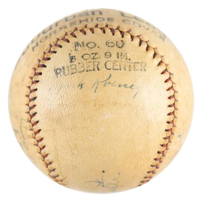 Lot #904 Babe Ruth and Lou Gehrig Signed Baseball - Image 2