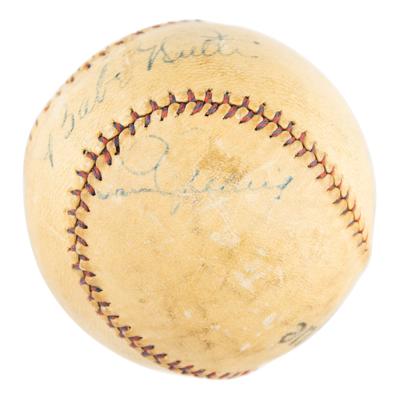 Lot #904 Babe Ruth and Lou Gehrig Signed Baseball - Image 5