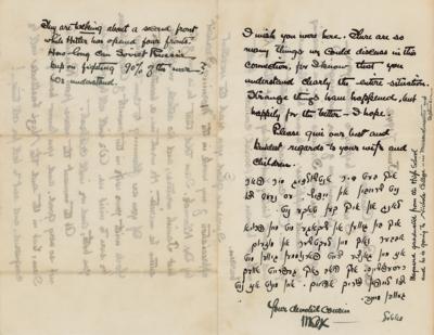 Lot #397 Max Weber Autograph Letter Signed - Image 2