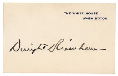 Lot #50 Dwight D. Eisenhower Signed White House Card - Image 1