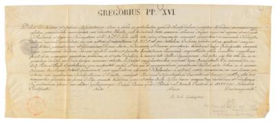 Lot #269 Pope Gregory XVI: Luigi Lambruschini Document Signed - Image 1