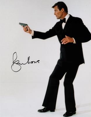 Lot #857 Roger Moore Signed Photograph - Image 1