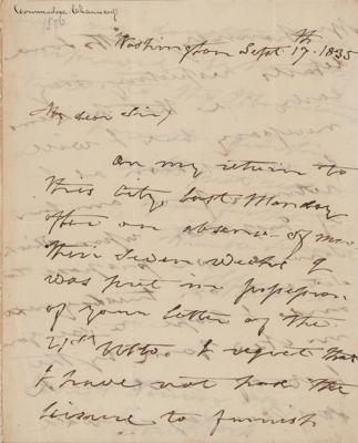 Lot #319 Isaac Chauncey Autograph Letter Signed - Image 1