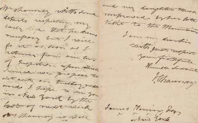 Lot #319 Isaac Chauncey Autograph Letter Signed - Image 2