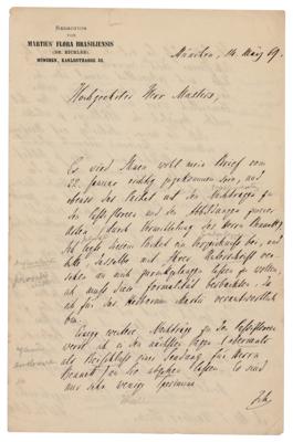 Lot #229 August W. Eichler Autograph Letter Signed - Image 1