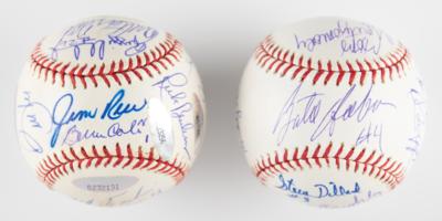 Lot #918 Boston Red Sox: 1975 (2) Signed Baseballs