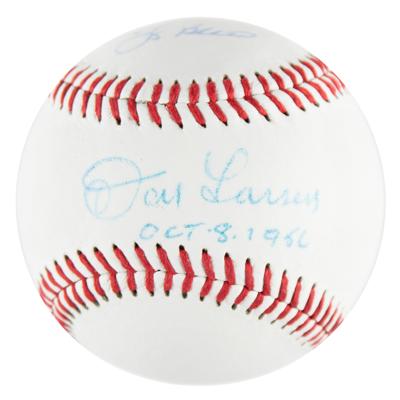 Lot #912 Yogi Berra and Don Larsen Signed Baseball - Image 1