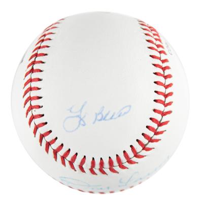 Lot #912 Yogi Berra and Don Larsen Signed Baseball - Image 2