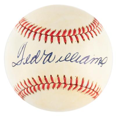 Lot #948 Ted Williams Signed Baseball - Image 1
