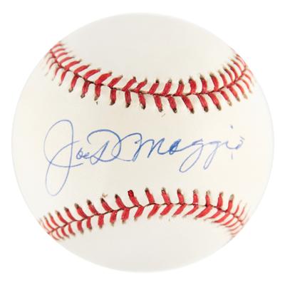Lot #924 Joe DiMaggio Signed Baseball - Image 1