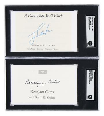 Lot #36 Jimmy and Rosalynn Carter (2) Signatures