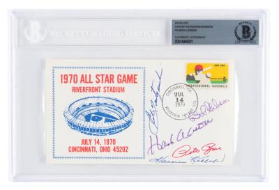 Lot #909 Baseball Legends Signed Commemorative Cover - Image 1