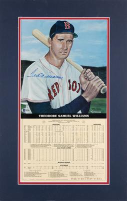 Lot #949 Ted Williams Signed Poster