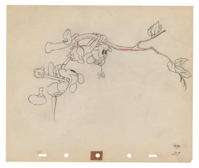 Lot #464 Mickey and Minnie Mouse production drawing from Mickey's Rival
