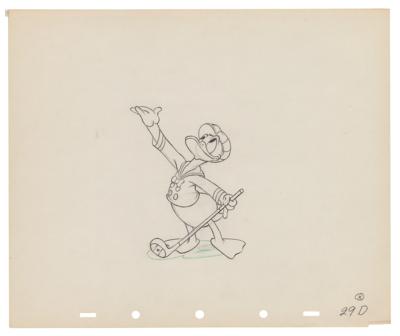Lot #436 Donald Duck production drawing from Donald's Golf Game