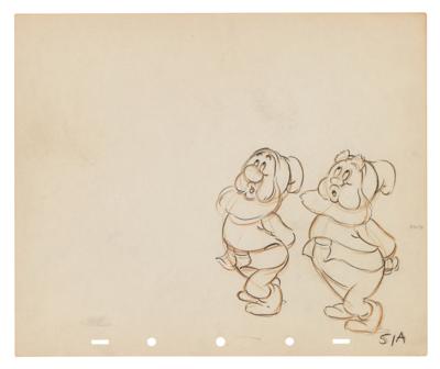Lot #492 Happy and Sneezy production drawing from