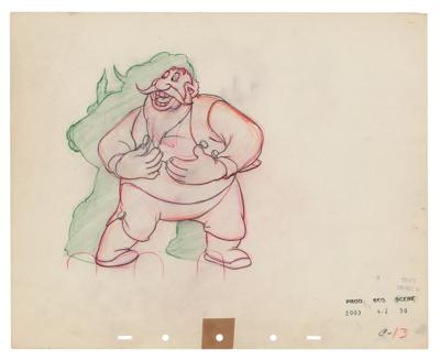 Lot #472 Stromboli production drawing from Pinocchio - Image 1