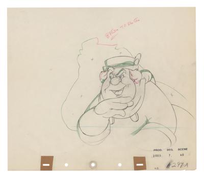 Lot #470 Evil Coachman production drawing from Pinocchio - Image 1