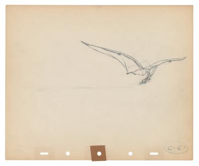 Lot #440 Pterodactyl production drawing from Fantasia - Image 1